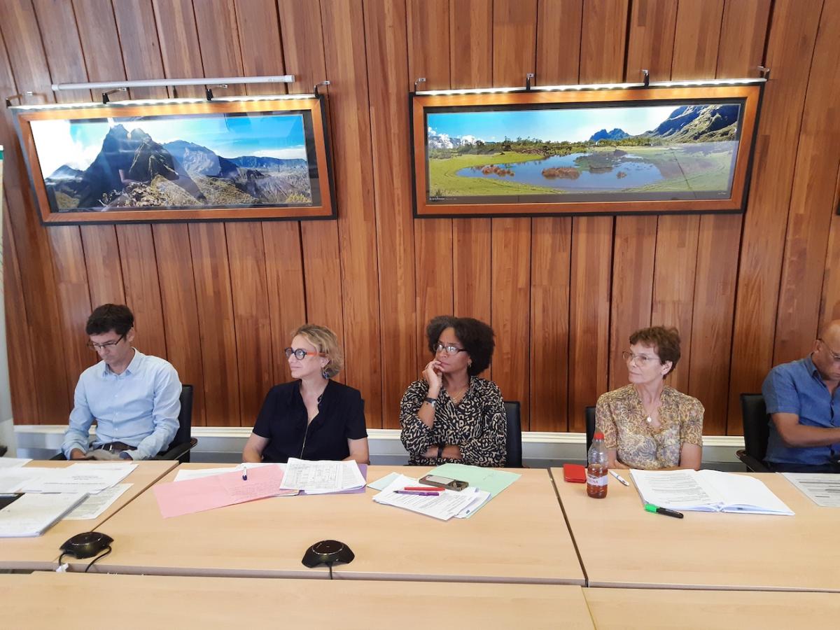 Intervenantes à la conférence de presse de lancement de la SEEPH à La Réunion