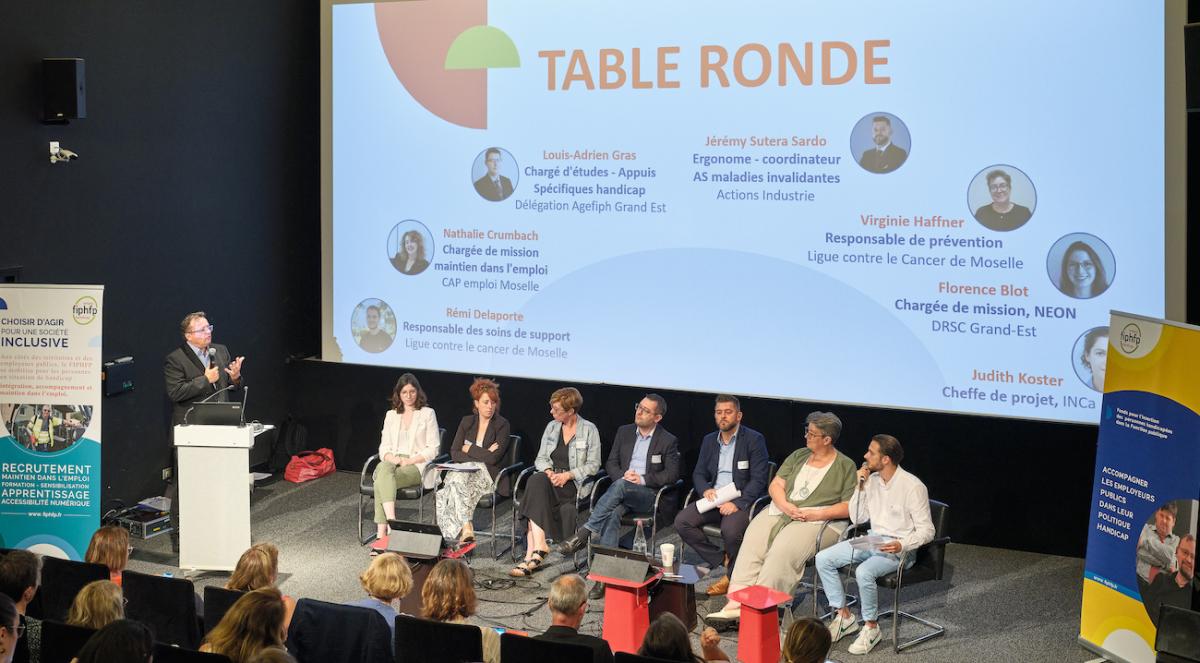 1ère table ronde de l'étape du tour de france des handicaps invisibles en Grand Est