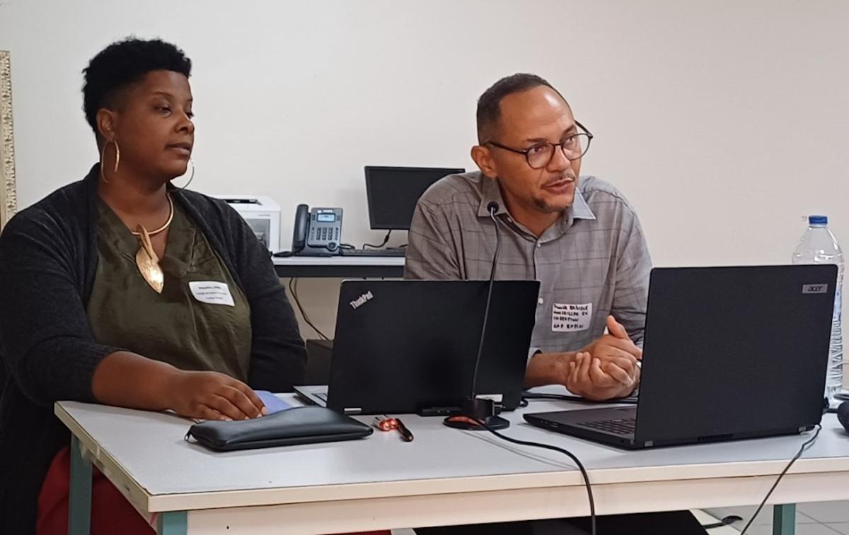 Priscilhia Logis de France Travail et Franck Zadigue de Cap Emploi Guadeloupe