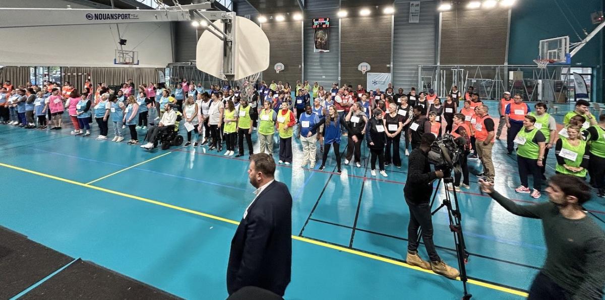 Participants à l'opération Du stade vers l'emploi