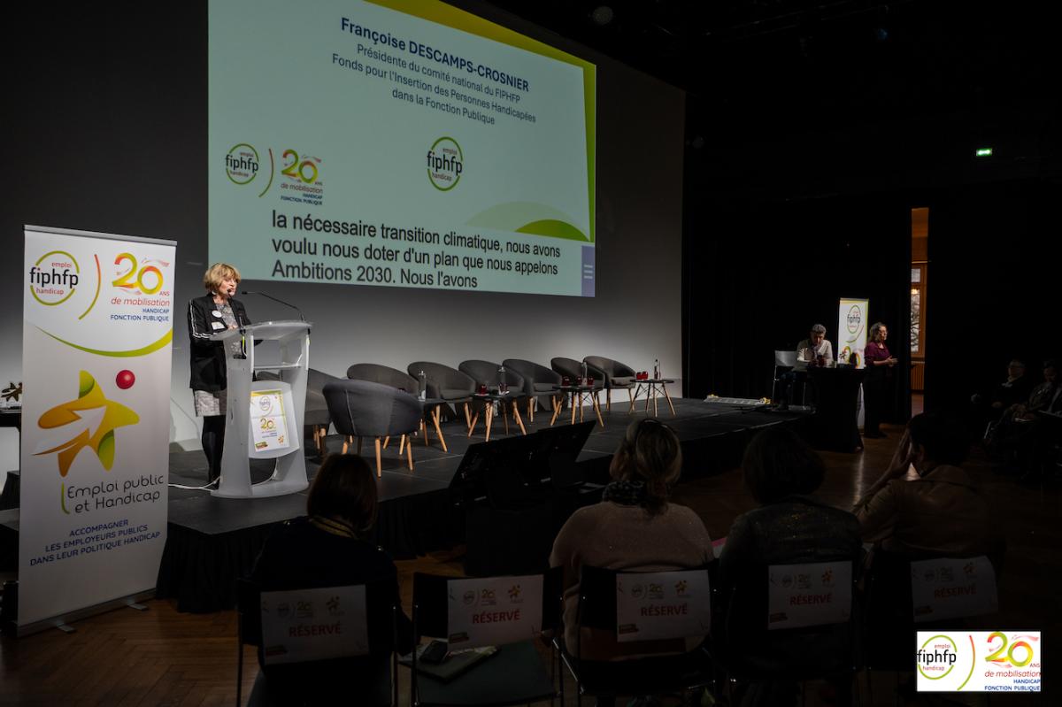 Intervention de Françoise Descamps-Crosnier, présidente du Comité national du FIPHFP