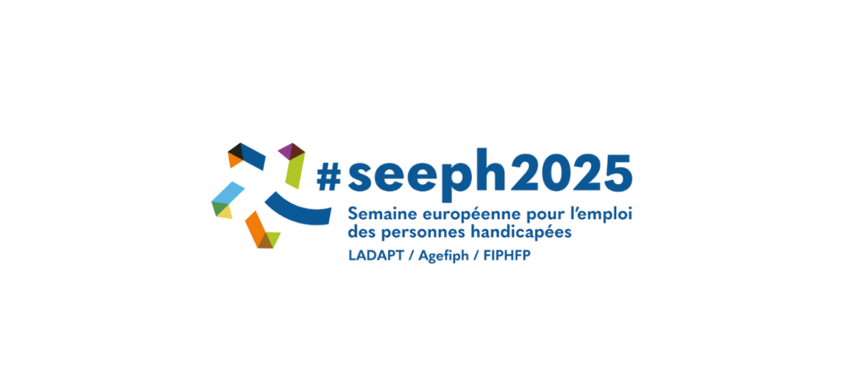 Logo de la SEEPH 2025 - Semaine européenne pour l'emploi des personnes handicapées - LADAPT / Agefiph / FIPHFP