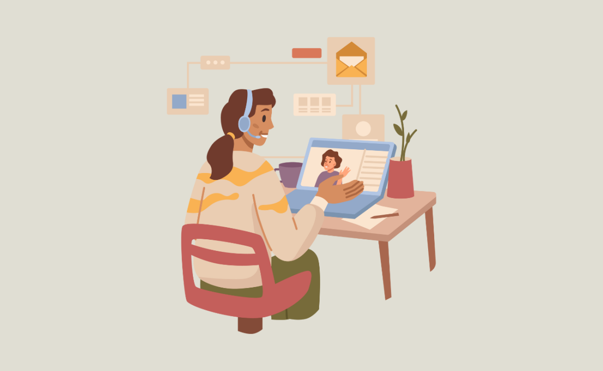 illustration d'une visioconférence