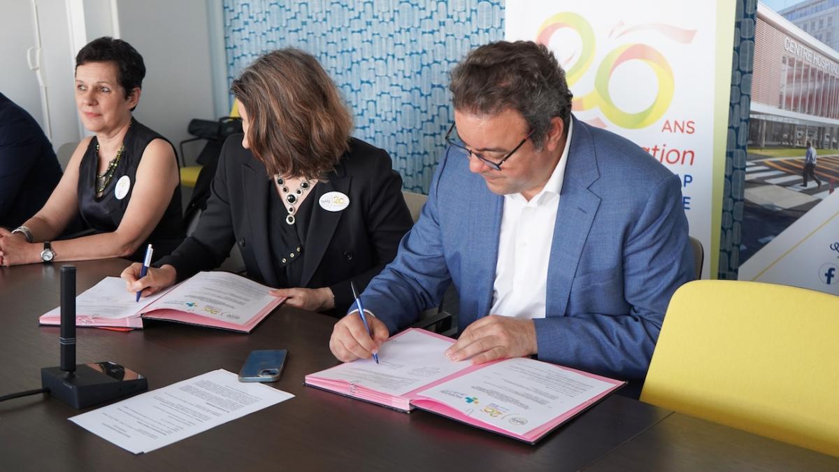 Marine Neuville, directrice du FIPHFP, et Samy Bayod, directeur du centre hospitalier de Dunkerque